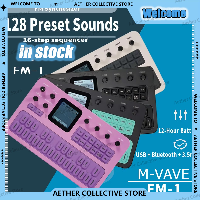 Sintetizador FM de bolso M-Vav - Midi Controller Pad avaliação e preço