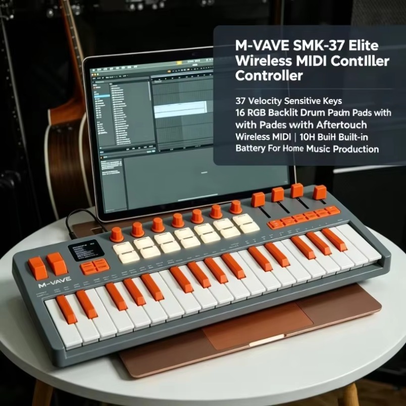 Teclado MIDI M-VAVE SMK-37 Eli - Midi Controller Pad avaliação e preço